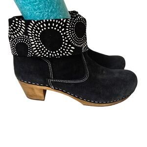 Sanita Danish Roll Top Wooden Clogs Booties Size 42 / 11.5 US